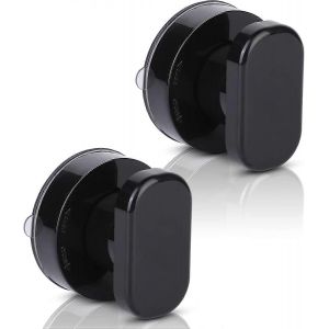 Poign&eacute;e &agrave; ventouse - Poign&eacute;es de porte &agrave; ventouse pour miroir en verre - 2 pi&egrave;ces - 62*50mm - Fabriqu&eacute; en ABS - Poign&eacute;es - Poign&eacute;e de s&eacute;curit&eacute; - R&eacute;sistant &agrave; l'humidit&eacute; - Poign&eacute;e f - Neuf