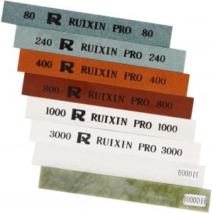 Lot De 8 Pierres &Agrave; Aiguiser De Rechange Pour Aiguiseur De Couteaux Ruixin Pro Rx-008,Kit De Pierre &Agrave; Aiguiser Professionnelle Sans Base,Grain 80/240/400/800/1000/3000/5000/1000 - Neuf