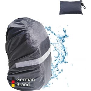 Jgd-Housse De Pluie Pour Sac &Agrave; Dos - Avec R&eacute;flecteur - Noir - 15-25 L - Imperm&eacute;able - Pour Le Camping, La Randonn&eacute;e, L'ext&eacute;rieur - Neuf
