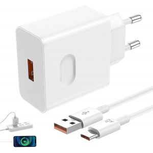 JGD-66W Chargeur, Chargeur USB C 66w,avec 6A C&acirc;ble USB C 2m,Charg&eacute;urs pour T&eacute;l&eacute;phones Portables pour Honor Magic6 6Pro Magic5 Lite Honor 90 70 Lite 200 Pro X6b X8b Pad X8a - Neuf