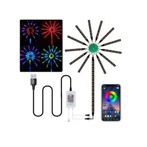 Bande Led Effet Feu D'artifice Rgb Usb 5v Avec Application Et Commande Vocale - Neuf