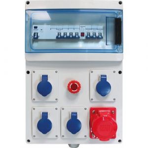 Coffret de chantier Triphas&eacute; 4 prises 230V + 1 prise 3P+N+T EUR'OHM - Neuf