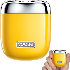 Mini Rasoir Electrique Hommes,Portable & Léger En Alliage Rasoir Homme,Recharge Rapide Usb-C Rasoir Electrique,Lame Magnétique,Étanche Ipx7/U Sec/Humide - Voyage/Voiture (Jaune Tournesol) - Neuf