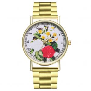Montre-Bracelet A Quartz Zhoulianfa A La Mode Avec Chiffres Romains Et Bracelet En Acier Pour Hommes Et Femmes - Neuf
