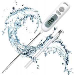 KALANKA-Thermom&egrave;tre de Cuisson, Sonde de Cuisson 141mm Longue Thermometre Cuisine Alimentaire Thermom&egrave;tre Digital pour Barbecue Patisserie Viande Sucre Liquides - Neuf