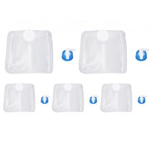 XYONG Lot de 5 bidons d'eau pliables avec robinet, sac de rangement d'eau pliable, grande capacite de 5 L - Neuf