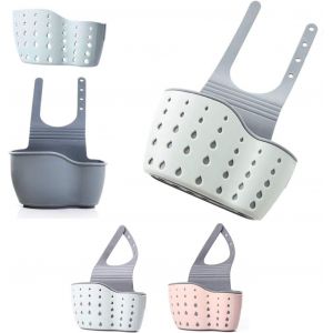 2 Supports D'éponge Pour Évier De Cuisine À Suspendre, Ustensiles De Cuisine Support, Éponge Support Évier Panier Évier Rack (Rose + Vert) - Neuf