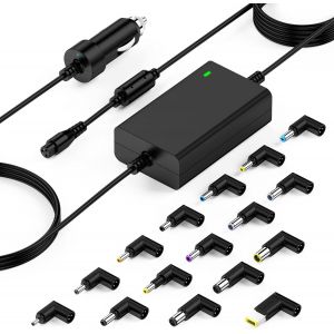 90W Chargeur de Voiture Universel pour HP Chromebook Pavilion ASUS Vivobook Zenbook Lenovo Ideapad Acer Aspire Swift Dell Sony Toshiba Samsung JBL Chargeur PC Universel avec 16 Connecteurs - Neuf