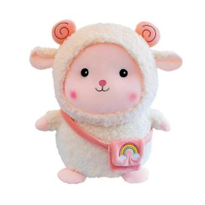 Poup&eacute;e, jouets en peluche mouton doux mignon agneau en peluche poup&eacute;e mouton jouer jouets mouton en peluche agneau en peluche en peluche-22 cmblanc - Neuf