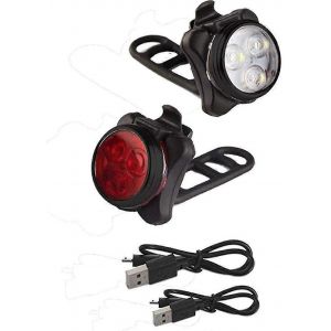 Kit D'éclairage Vélo, Lampe Vélo Rechargeable Usb, Éclairage Vélo - Neuf