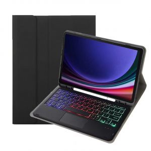 &Eacute;tui Clavier Bluetooth avec Pav&eacute; Tactile et R&eacute;tro&eacute;clairage - Compatible avec Samsung Galaxy Tab S7 FE 5G 12.4 pouces - Neuf