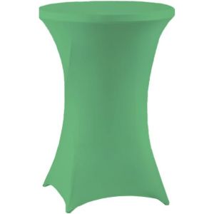 Nappes Extensible Housse De Table En Spandex, Couverture De Table Ronde 60cm Lavable, Nappe De Cocktail Infroissable Convient Pour Banquet Mariage Anniversaire Bar Table (Vert,80dx110h Cm) - Neuf