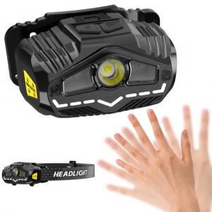 Lampe Frontale Portable A Led De Type C, Rechargeable, Xpg, Avec Detecteur De Mouvement, Pour La Course Nocturne En Exterieur, Le Cyclisme, La Peche Et Le Camping - Neuf