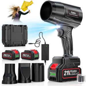 MEVRONISSHOP-Souffleur sans Fil avec 2&times; Batteries 4000 mAh, Moteur brushless 80.000 TR/Min, Vitesse d&iquest;air 60 m/s & Pression 850 g, souffleur Portable pour Feuilles, poussi&egrave;res & Neige - Neuf