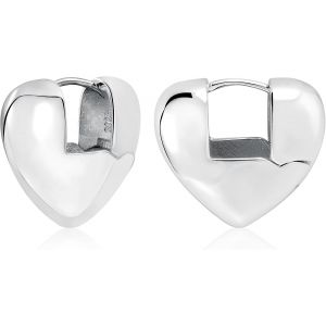 Ershi-Boucles D'oreilles Créoles En Argent 925, Créoles Épais Petit Grand, Boucles D'oreilles Huggie, Chunky, Hypoallergénique, Pl[418] - Neuf