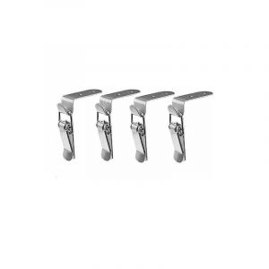 Lot de 4 loquets à bascule, loquet à levier, loquet à ressort, loquet à bascule en acier inoxydable pour coffre à outils, levier de verrouillage, tiroir, boîte à outils, placard, armoire, boîte (4 pièces) - Neuf