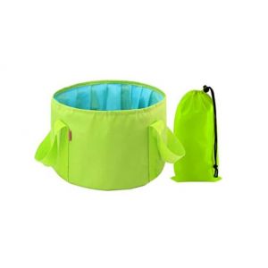Seau À Eau Pliable, Sac À Eau Pliable Pour Évier, Camping, Jardin, Pêche, Plage, Pique-Nique, 15 L, Vert - Neuf