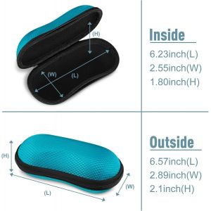 Tianyi-Étui À Lunettes Rigide Pour Femmes Et Hommes - Portable Étui Pour Lunettes De Soleil Boite Lunette Avec Fermeture Éclair Et Clip - Neuf