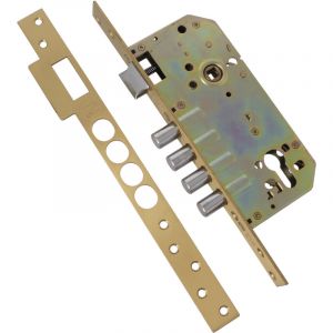 Amig Serrure Encastr&eacute;e 100 Base 50/85 Laiton Mat - Neuf