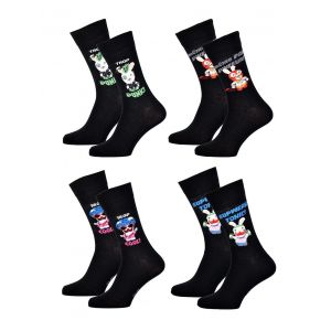 Chaussettes Lapins Crétins Pack De 4 Paires - Neuf