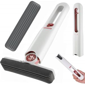 Mini Vadrouille De Nettoyage,Mini Balai de Nettoyage de Bureau,Balai Pliable,Mini Balai &Eacute;ponge pour la Cuisine,la Salle de Bain,Les Vitres,Tables,Sols,Mouill&eacute; et Sec - Neuf
