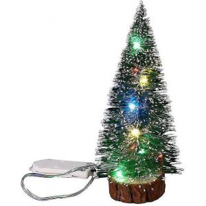 Les D&eacute;corations de no&euml;l de Bureau, la D&eacute;coration Avec des Lumi&egrave;res Led Mini sapin de No&euml;l Artificiel de Table de No&euml;l, Ornements de Partie D&eacute;coration de la Chambre (15cm)green1pcs - Neuf