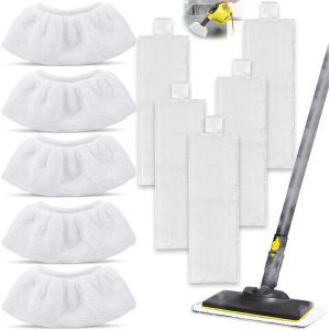 NouvelHorizonstore-10 Chiffons de Rechange en Microfibre Accessoires Set,compatible pour Nettoyeur Vapeur K&auml;rcher Easyfix SC2 SC3 SC4 SC5 Bonnettes Microfibres Nettoyeurs &agrave; vapeur - Neuf