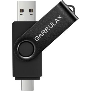 Cl&eacute; USB 2 en 1 OTG de type C USB 2.0 rotative pour smartphones Android, MacBook, tablettes, PC (noir, 16 Go) - Neuf