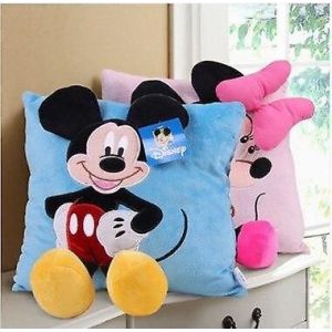 Disney Mickey Mouse Minnie Couple Feet Cartoon Coussin - Neuf