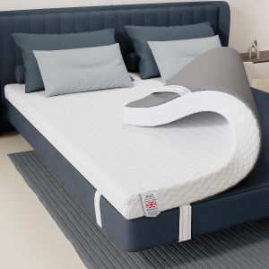 SUBZONAL-Surmatelas en Mousse &agrave; m&eacute;moire de Forme, &eacute;paisseur 7 cm, avec Housse zipp&eacute;e Lavable, pour soulager Les maux de Dos, Soutien Ergonomique (120X190CM) - Neuf