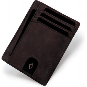 Portefeuille Homme Rfid Blocage Avec Coffret Cadeau ¿ Porte Cartes Ultra Fin ¿ Portefeuille Minimaliste (Collection Bravo) - Neuf