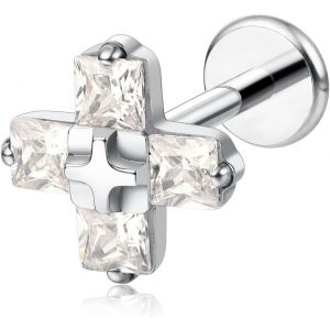 Nbgcm-18g Piercing Tragus, Médical Titane Lèvre Piercing Faible Sensibilité Spirale Piercing Oreille, Goujon Labret Avec 6mm 8mm 10mm Tige Pour Nombril Langue Sourcil Lèvre Septum Nez. - Neuf