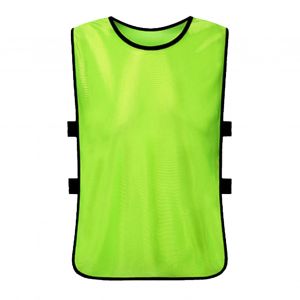 Gilet D'entrainement De Melee En Coton Mercerise Pour Sports De Plein Air, Football, Basket-Ball, Volley-Ball, Vert Fluo, Pour Enfant - Neuf