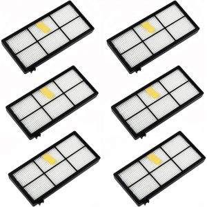 6 Pièces Filtres De Remplacement Pour L'Aspirateur Roomba 800 900 Series 850 860 861 866 870 880 890 900 960 980 981 985[SSE7111144] - Neuf