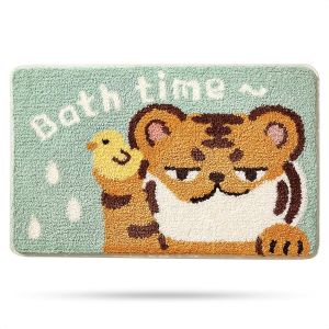 TIANYI-Tapis de Salle de Bain en Forme de Chat Mignon, Extra Doux et Absorbant, Lavable en Machine, Tapis antidérapant pour Baignoire, Douche et Salle de Bain, 40x60cm - Neuf