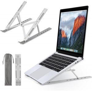 Support Ordinateur Portable,Alliage D'aluminium,Support pour Ordinateur Portable,Réglables en Hauteur sur 6 Niveaux avec MacBook,Lenovo,HP,Autres Laptops Tablettes 10""-15.6"".[K18] - Neuf