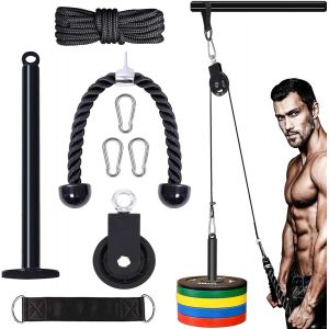 Système De Poulie De Musculation À Domicile, Équipement D'entraînement De Force, Accessoires Pour Traction Latérale, Biceps, Entraînement De L'avant-Bras (Corde De Triceps En Nylon[Ela710182] - Neuf