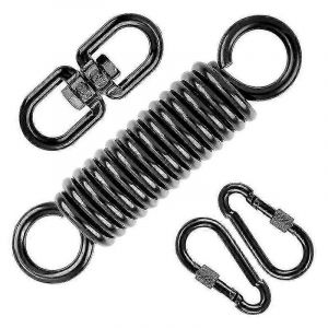 Ressort De Balançoire Pour Chaise Suspendue,Avec 2 Mousquetons Et Crochet Pivotant 360,Capacité De Charge 250 Kg Pour Chaise Suspendue,Hamac,Yoga,Etc. - Neuf