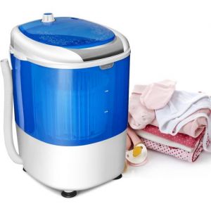 COSTWAY Mini Machine à Laver avec Essoreuse à Cuve Unique 2,5 KG Portable avec Fonction de Chronométrage pour Appartement/Dortoir - Neuf
