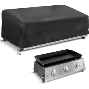 Housse de Protection pour Plancha,Dimension 77 x 60 x 25 cm, B&acirc;che Imperm&eacute;able en Polyester avec &Eacute;lastique de Serrage,Facile &agrave; Nettoyer,pour Plancha,Gazini&egrave;re,Barbecue Ext&eacute;rieur - Neuf
