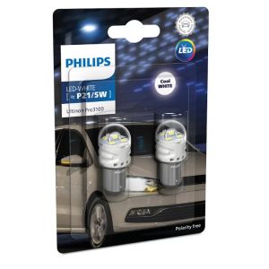 Ampoule Led De Signalisation Pour Voiture Philips Ultinon Pro3100 (P21/5w, Blanc) - Neuf