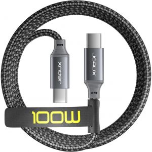 C USB vers USB C Câble 100W 3M, Câble de Charge USB C Câble Charge Rapide Type C compatible avec iPhone 16/16 Pro/16 Pro Max/15, MacBook Pro Air, iPad Pro, Samsung Galaxy S24 S23, Switch, Gris - Neuf