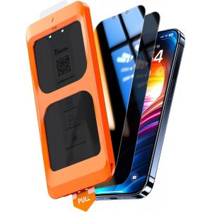 Kal-Verre Trempé Anti Espion Pour Iphone 13 Pro Max/Iphone 14 Plus 6,7 Pouces, Véritable Anti-Espion À 25°, Dépoussiérage Automatique, Sans Bulles, 9h, Coques De Téléphone Compatibles, 2 Pièces - Neuf