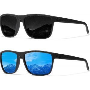 Lunettes De Soleil Carrées Classiques Pour Homme Et Femme - Lunettes De Soleil Polarisées Légères Avec Protection Uv A4 - Neuf