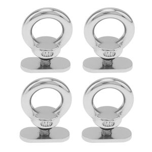 4 Pi&egrave;ces Boulons &Agrave; Oeil,D'Boulon &Agrave; Anneau En Acier Inoxydable 304,Ecrou A Oeil M6,&Eacute;crous &Agrave; Oeil,Anneaux De Levage,Boulon &Agrave; Oeil Pour Les Accessoires De Levage Et Raccord De Corde - Neuf