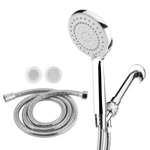 HJLIAN Pommeau de douche a main haute pression 5 fonctions, filetage G1/2, avec tuyau de 60 pouces pour salle de bain - Neuf