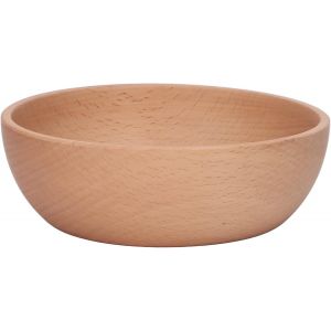 Bol En Bois,Bols Ronds En H&ecirc;tre Pour La Maison,Salades,Trempettes Aux Fruits,Collations,Riz,P&acirc;tes,C&eacute;r&eacute;ales. Mat&eacute;riau : Bois De H&ecirc;tre.(M) - Neuf