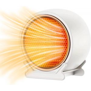 JGD-Chauffage &eacute;lectrique &agrave; faible consommation, radiateur soufflant en c&eacute;ramique 1200 W/2000 W, mini radiateur &eacute;lectrique portable 220 V, chauffage rapide PTC, pas de lumi&egrave;re et faible bruit, 2 modes - Neuf