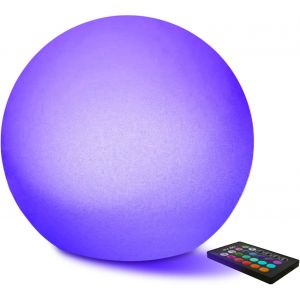 Subzonal-12"" Imperm&eacute;able Lumineux Led Boule Lampe Changeante Couleur Lampe D'ambiance, Rechargeable Veilleuse Jardin Orbe Lumineux Avec T&eacute;l&eacute;commande, 16 Couleurs R&eacute;glable Pour Int&eacute;rieur Ext&eacute;rieur D&eacute;c - Neuf