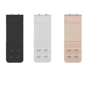 3 Extensions De Soutien-Gorge – Rallonges 2 Rangs 2 Crochets – Élastiques Et Confortables – Noir, Blanc, Beige – Ajustement Sans Gêne – Dulce Casa - Neuf